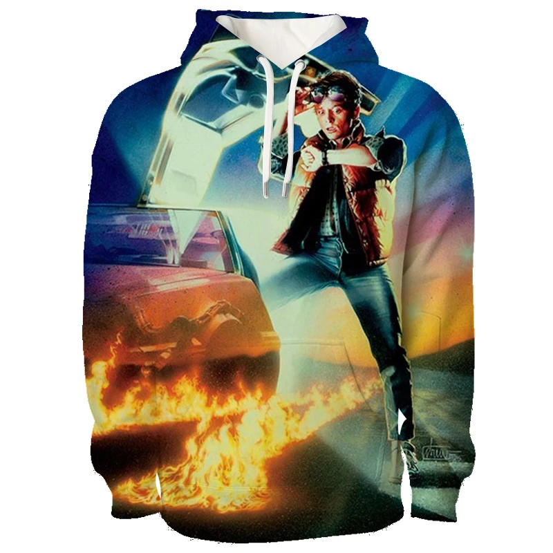 

Back To The Future Mens Hoodie Sweatshirts Winter Men's Hoodies Back To The Future Printed Long Sleeve 3D Print Hoody Coats Tops