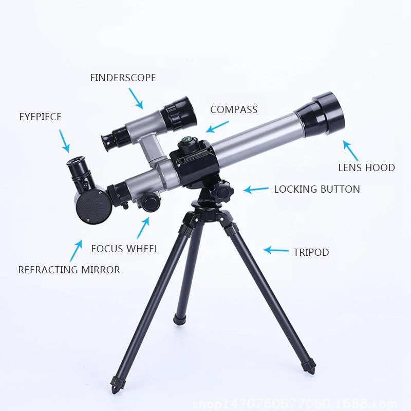 

2 Set Outdoor Monocular Astronomical Telescope with Tripod Portable Toy Children