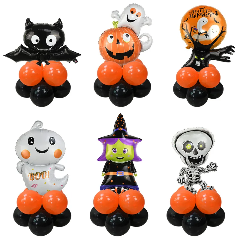 1 Set Halloween Foil Balloons Black Orange 10inch Latex Ballon Inflatable Globos Decor DIY Festival Party Supplies | Дом и сад