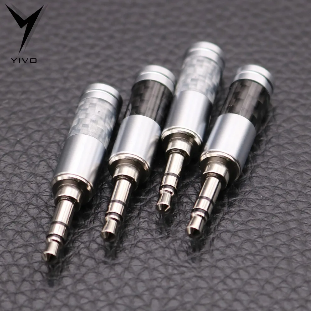 10 шт. HiFi DIY Hi-end белый черный углеродное волокно 3 5 1/8 "наушники мм аудио мини Джек
