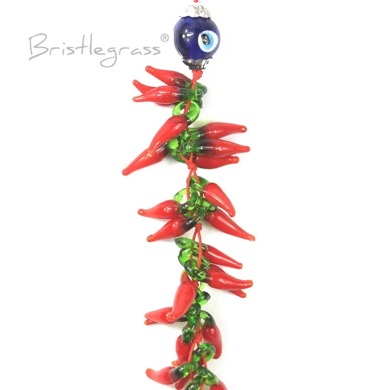 BRISTLEGRASS Турецкая голубой с клипсами Дурной глаз чили Ленточки автомобиль