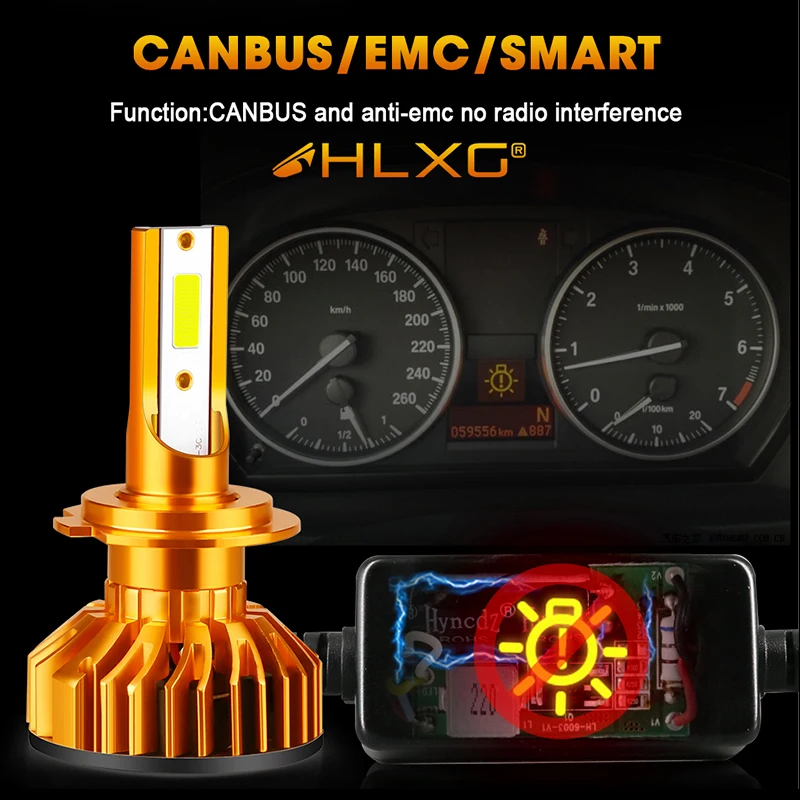 Автомобильные фары Hlxg H4 Hi/Lo светодиодный комплект для переоборудования фар 4300K
