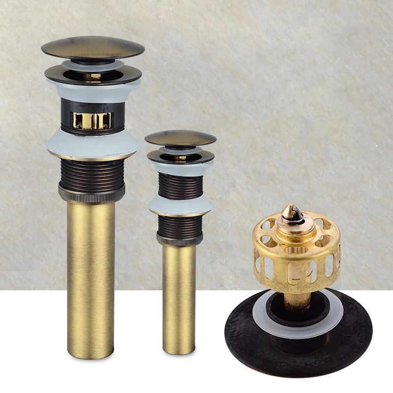 Antique Bronze Bathroom basin sink Press Pop Up Drain stopper waste Assembly water overflow or non-overflow | Обустройство дома