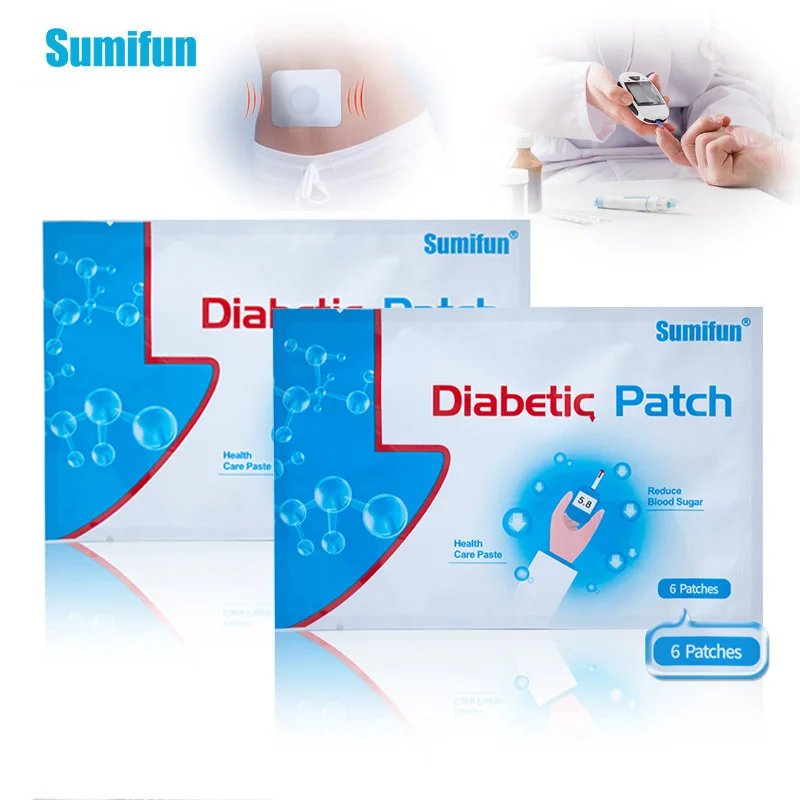 

6Pcs/bag 100% Herbal Extract Diabetic Patches Stabilizes Blood Balance Glucose Content Diabetes Body Care Medical Plaster