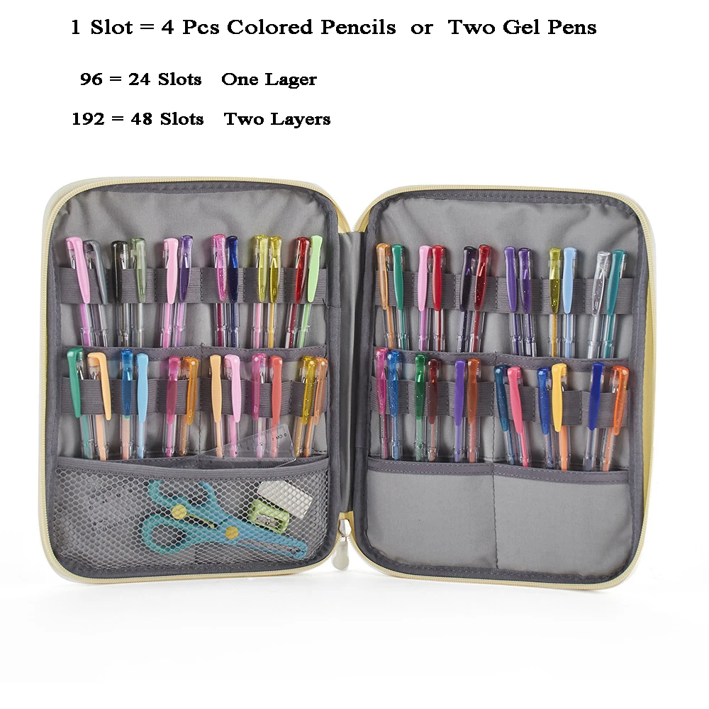 

96/192 Slots Cat Pencil Case School Pencilcase for Girls Boys Large Capacity Penal Supplies Cute Pen Bag Big Stationery Box Kit