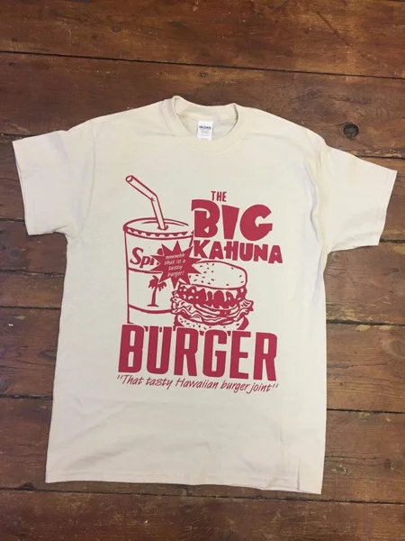 

Big Kahuna Burger T-Shirt Unisex Pulp Fiction Tee Vintage Casual White Tee Shirt