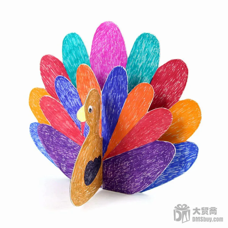 12 шт./лот незавершенный Павлин картонная бумага для детей детские DIY Игрушки