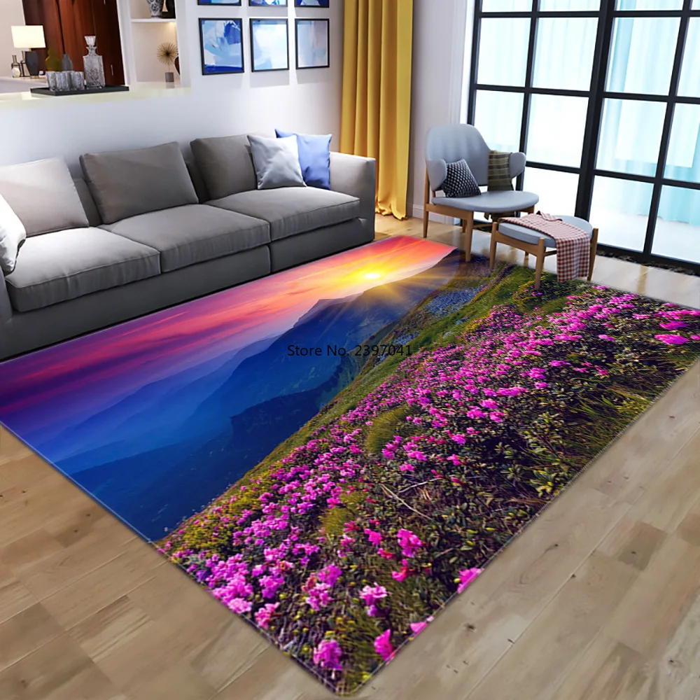 

3D Flowers Printing Carpet Child Rug Kids Room play Area Rugs Hallway Floor Mat Home Decor Large carpets for Living Room Bedroom