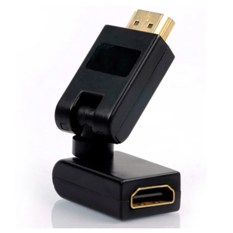 Поворот на 360 градусов V1.4 HDMI штекер гнездо адаптер Черный|Кабели HDMI| |