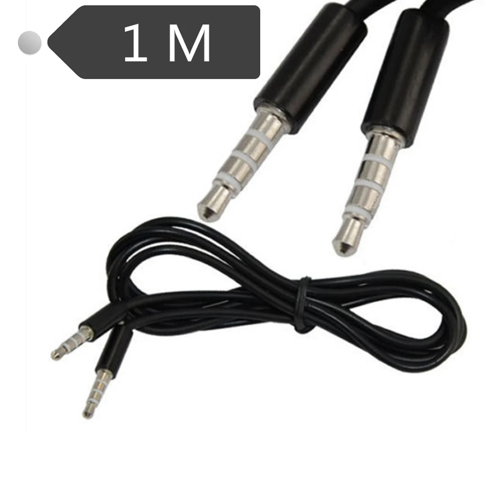 

3.5mm 4 Pole M to M Record Car aux Audio Cord headphone connect cable3Ft