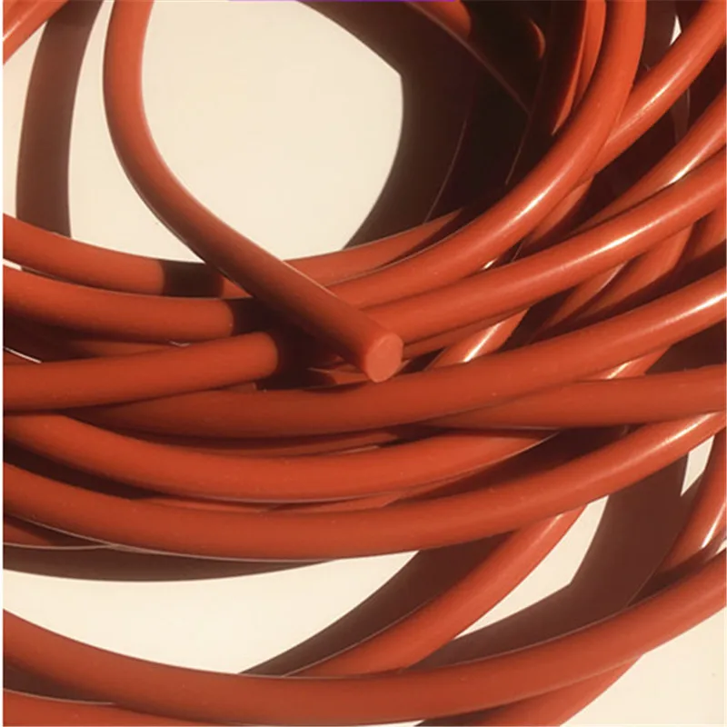 

round Silicone Strip Red color Solid Silica Seal Strip High Temperature Resistant Seal Strip O-Strip