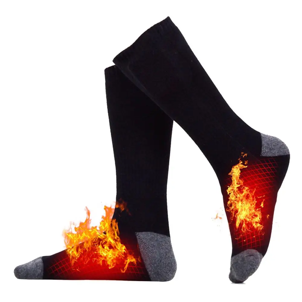 

2200mAh Rechargeable Electric Heated Socks Long Tube Battery Heating Socks Winter Warm Heating Leg Warmer Sock For Outdoor Sport