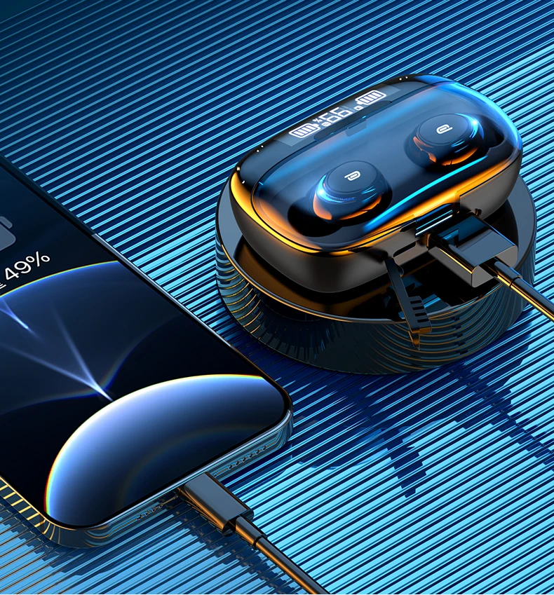 M-U8 TWS5.0 Bluetooth гарнитура Hi-Fi сцен 9D тяжелый бас Earnuds интеллигентая (ый) Шум снижение