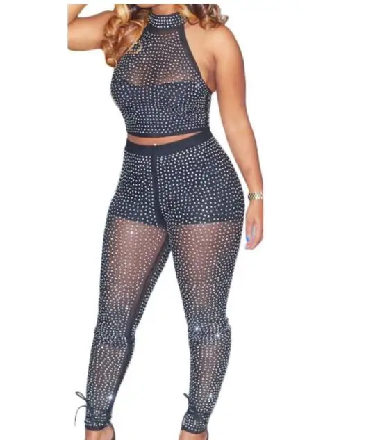 Модный сетчатый комплект из двух предметов с волнистыми точками