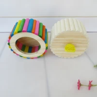 natural wood silent exercise wheels running toy hamster roller wheel exercise cage pet hedgehog rabbit sports toy accessories
