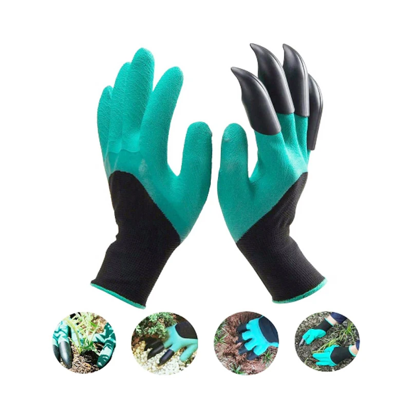 

Garden Gloves with Plastic Claws for Digging Planting Gardening Work Glove Household Greenhouse tools