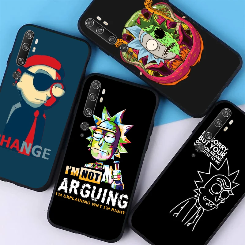 

Phone Case For Xiaomi Mi Note 10 Pro 10 11 Lite Pro Ultra 10S Cases Carcasa Cartoon R-Mort Soft Silicone Back Cover Funda