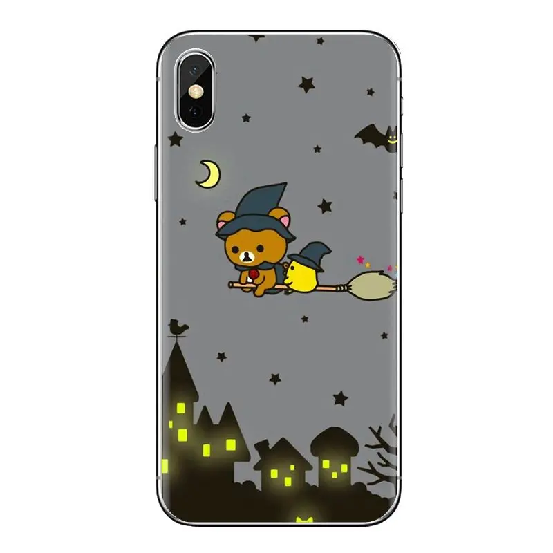 Мягкие прозрачные чехлы-накладки Япония Rilakkuma плюшевый Релакс медведь для Samsung