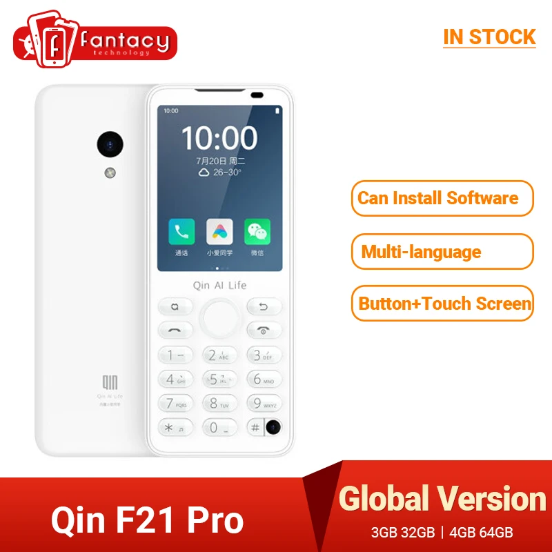 

Смарт-телефон Qin F21 Pro с сенсорным экраном, Wi-Fi, 2,8 дюйма, 3 ГБ, 32 ГБ, Bluetooth 5,0, инфракрасный пульт дистанционного управления, GPS Duoqin переводчик тел...