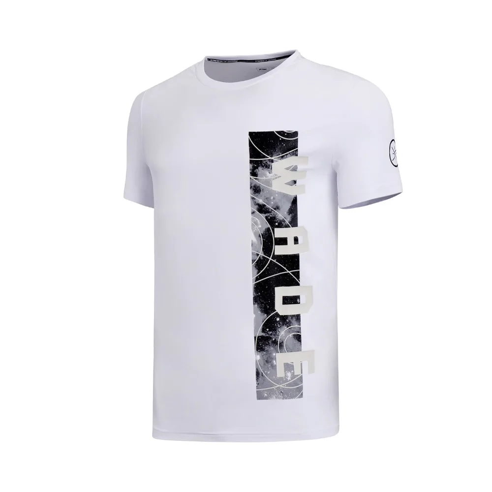 Мужская баскетбольная футболка Li-Ning из 100% хлопка с дышащей комфортной подкладкой