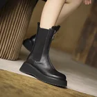 Женские ботинки на средней подошве, на осень и зиму