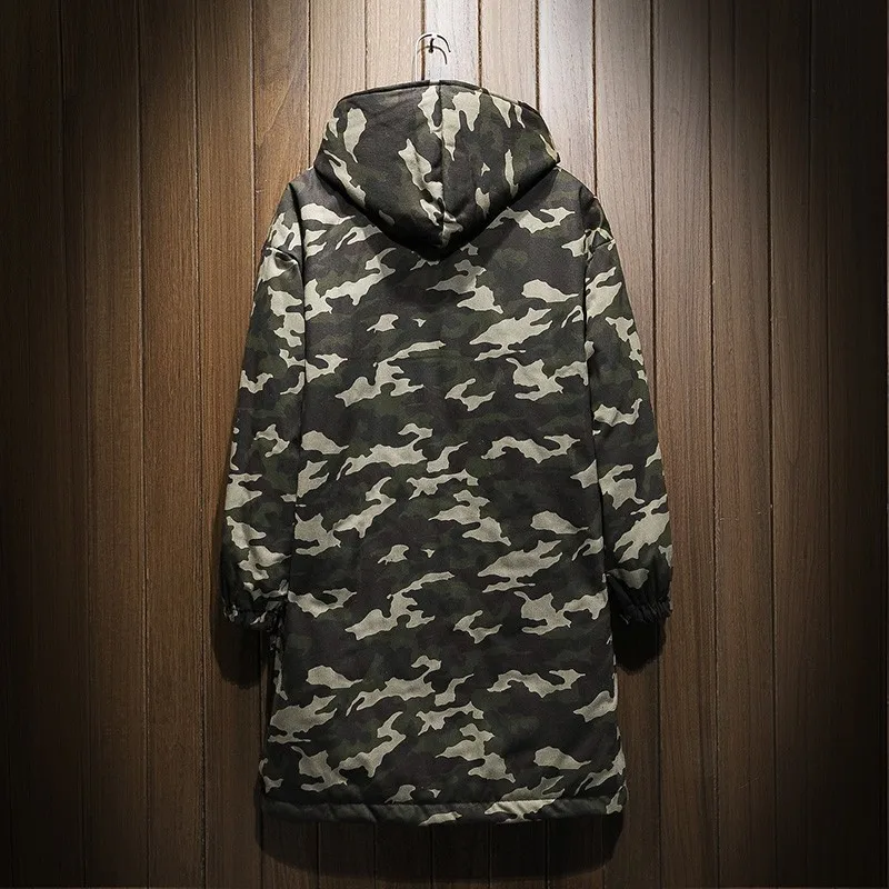 Новые камуфляжные парки Мужская черная зеленая куртка с длинным рукавом и