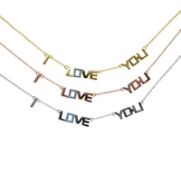 classic 2018 valentines girlfriend gift 3 color mix 100 925 sterling silver i love you letter elegant jewelry necklace