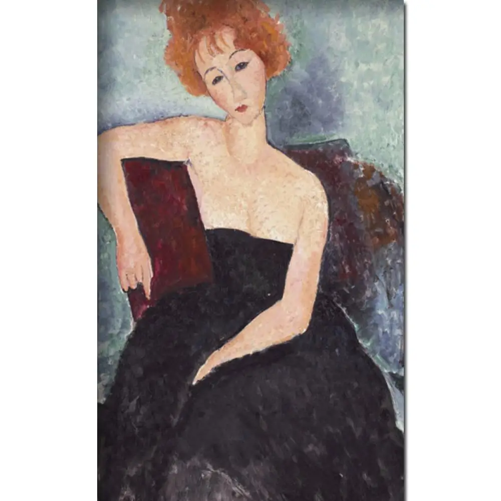 Настенное искусство абстрактная картина маслом фигурка женщины с красной