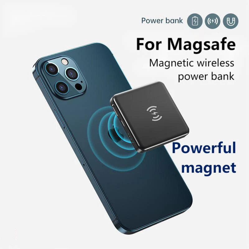 Магнитное Беспроводное зарядное устройство для iPhone 12 Pro Mini Max Портативное