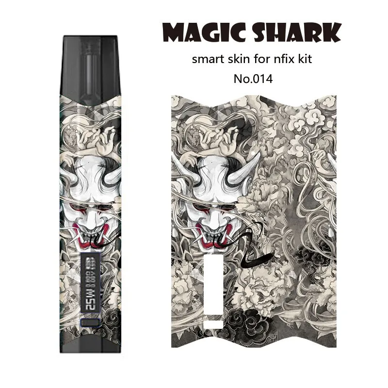 Наклейка Magic Shark 2021 для Smok Nfix Wood Leaf Ventta Skull Devil кожаная лента Vape Pod не выцветает |