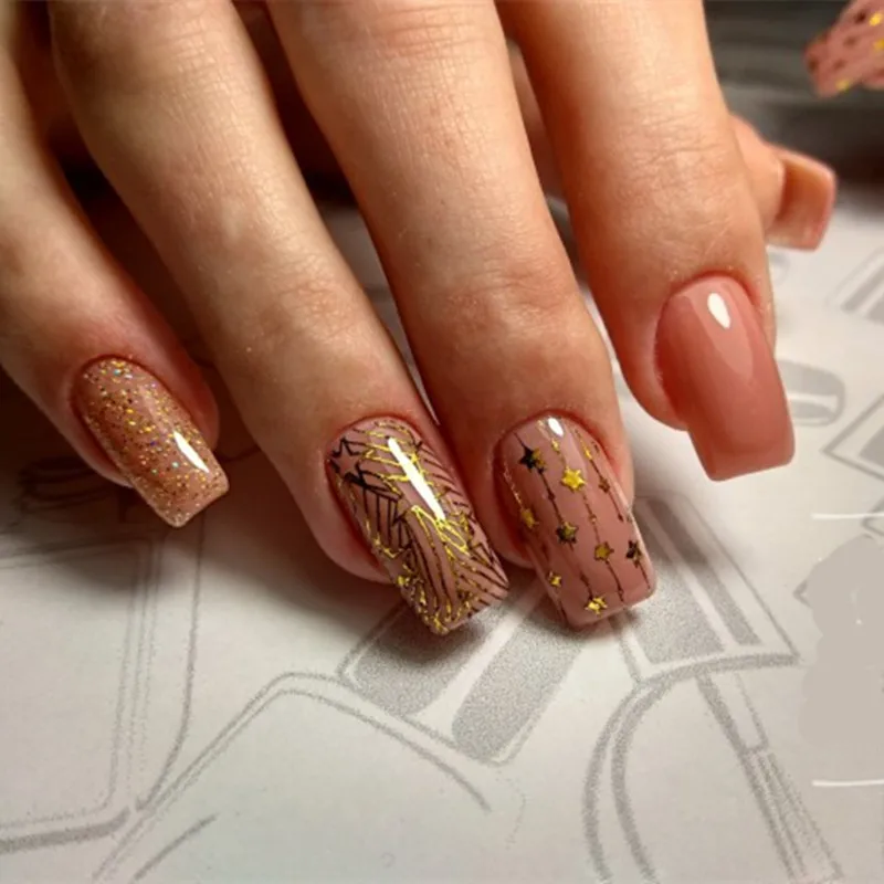 5 шт. пластины для стемпинга ногтей с рисунком цветов и башни + 1 Радуга | Красота