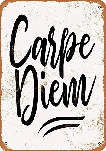 

8 x 12 Metal Sign - Vintage Look Carpe Diem