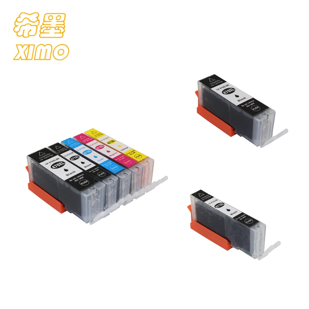 XIMO 5C 470 471 PGI-470 PGBK CLI-471 совместимый чернильный картридж полные чернила для canon PIXMA MG6840 MG9040 TS5040 TS6040 принтер