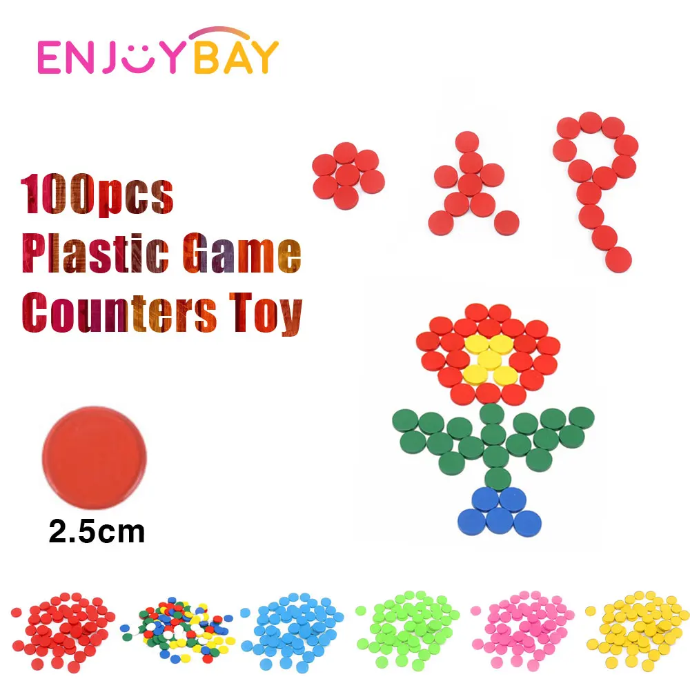 100 шт графа фишки для бинго маркеры 2 5 см пластиковые покерные казино Жетоны