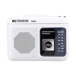 Retekess TR606 2 Band FM/AM портативное радио с воспроизведением кассеты Диктофон поддержка Встроенный/внешний микрофон Запись