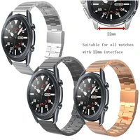 for 22mm samsung gear s3 frontierclassic 45mm band strap galaxy 46mm band v moro stainless steel metal bracelet strap r800