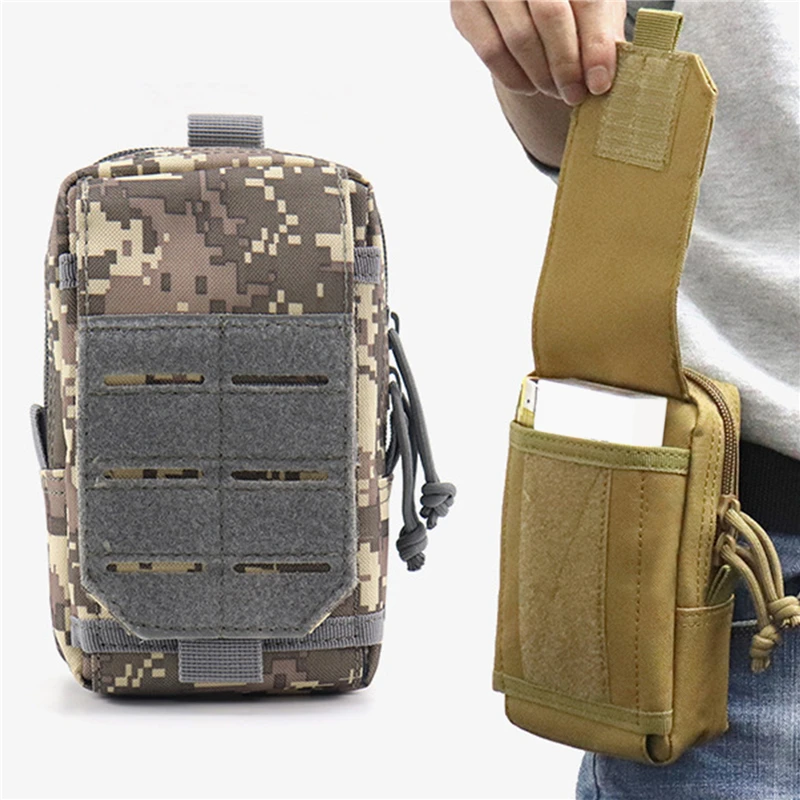 

Military Waist Bag Outdoor Sports Men Bag Vest Pack Purse Mobile Phone Case Compact Bag Men Coin Purse