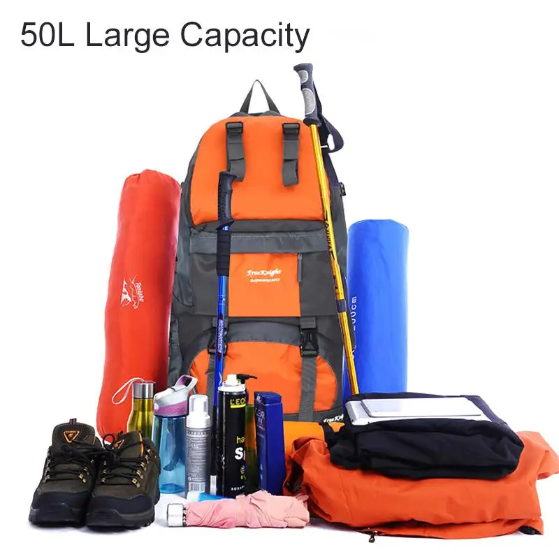 50L водонепроницаемый рюкзак для альпинизма мужчин и женщин нейлон большой
