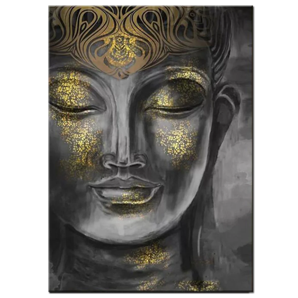 Diy 5D Golden Buddha Statue Full Diamond Painting Cross Stitch Kits Art Embroidery Mosaic High Quality Religion 3D Square round