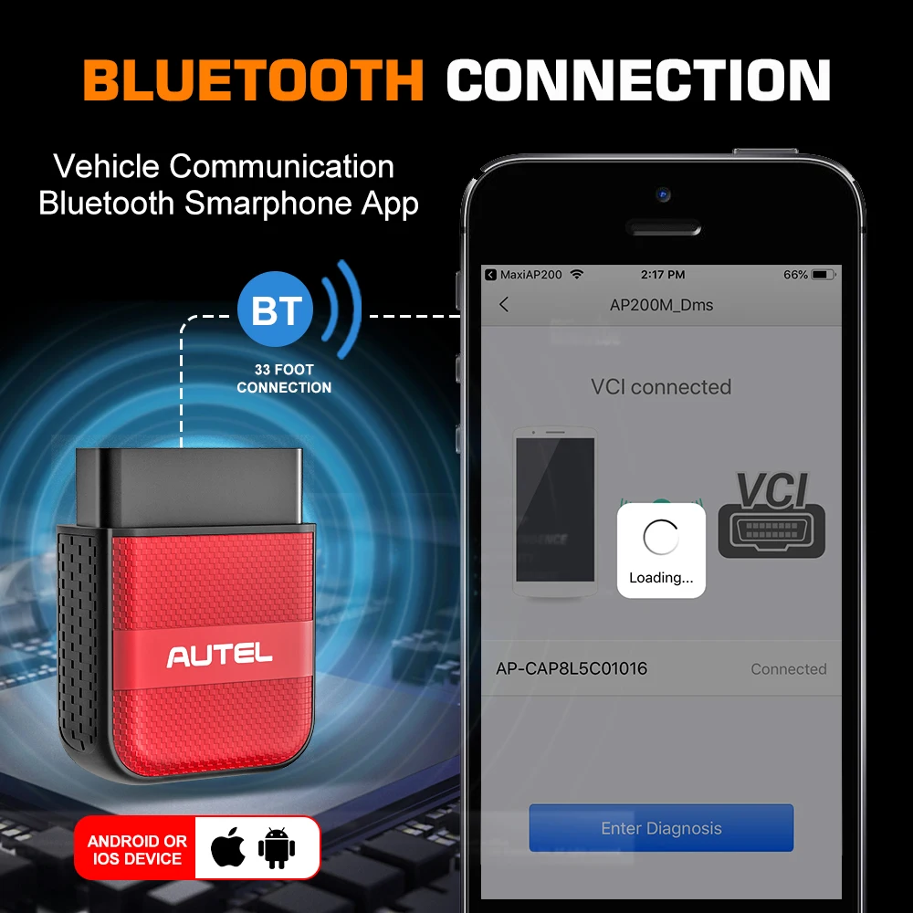 Autel AP200M OBD OBD2 Bluetooth Scanner Car Diagnostic Tool OBDII PK Thinkdiag Easydiag 3.0 MD802 AP200 CR319 Obd 2 | Автомобили и