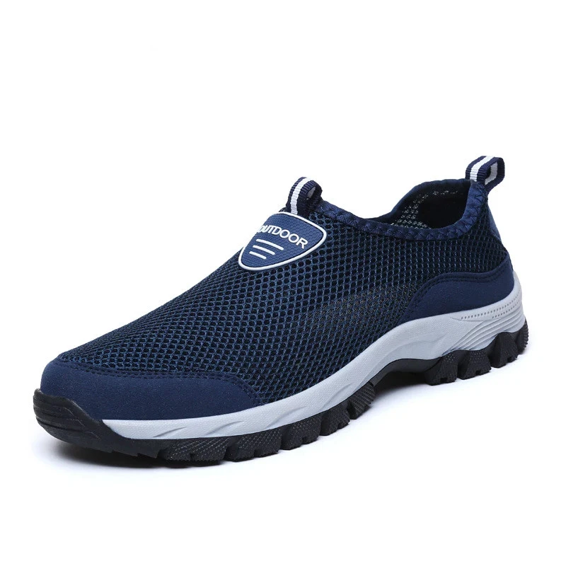 

2021New Mens Shoes Breathable Slip-On Shoes Mens Sneakers Water Loafers Summer Mesh Zapatos De Hombre Casual Walking Shoes Men