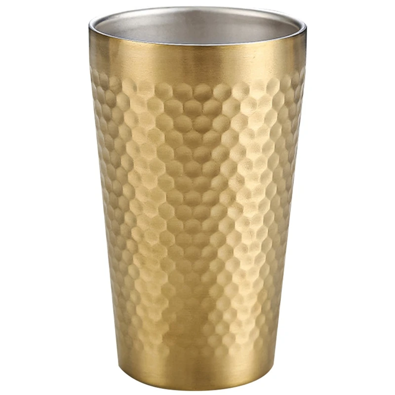 

Двойная кружка из нержавеющей стали 304, пивная кружка, изоляционная кружка, молотковая домашняя ретро-кружка для чая, ресторана, кухонная по...