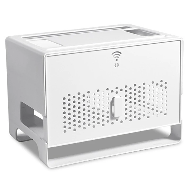 

Wifi Wireless Router Rack Router Socket Organizer TV Top Kit Storage Box Veneer Box for Computer Desktop