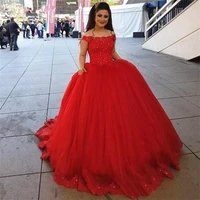 nuoxifang robe de soiree luxury red tulle evening dresses ball gown bow simple elegant prom formal dresses 2020 custom made