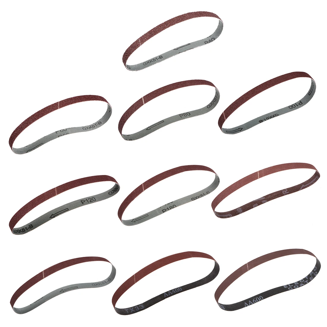 

Uxcell Aluminum Oxide Sand Belts 120 Grit 10pcs