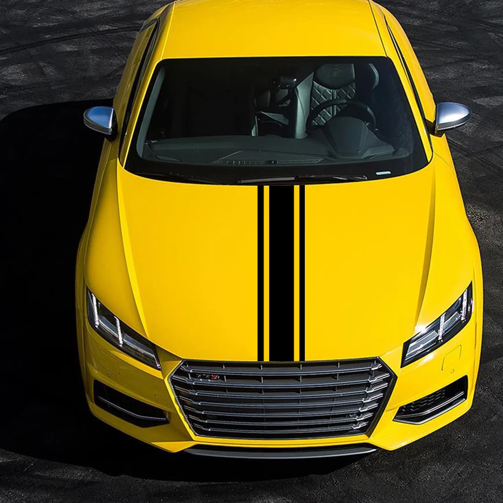 Накладка на капот автомобиля длинная полоса наклейка s Авто Виниловая пленка