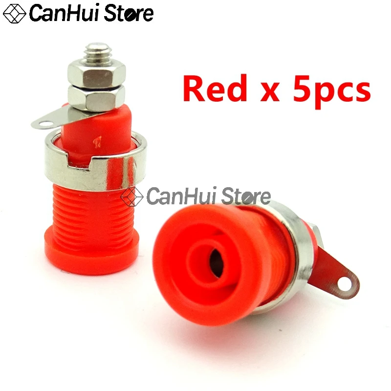 

5 шт. 5 цветов 4 мм банан гнездо шайба для мультиметра осциллограф Соединительный штекер сильноточный 32A 2099