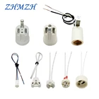 ZHMZH 4 шт.лот GU5.3 цоколь лампы GU10 MR16 держатель лампы провод соединитель Адаптер E27 E14 Электрический свет керамический патрон