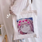 Сумка-шоппер Женская холщовая с принтом, шоппер в стиле ольччан, химико Тога, наплечная сумочка в стиле Харадзюку
