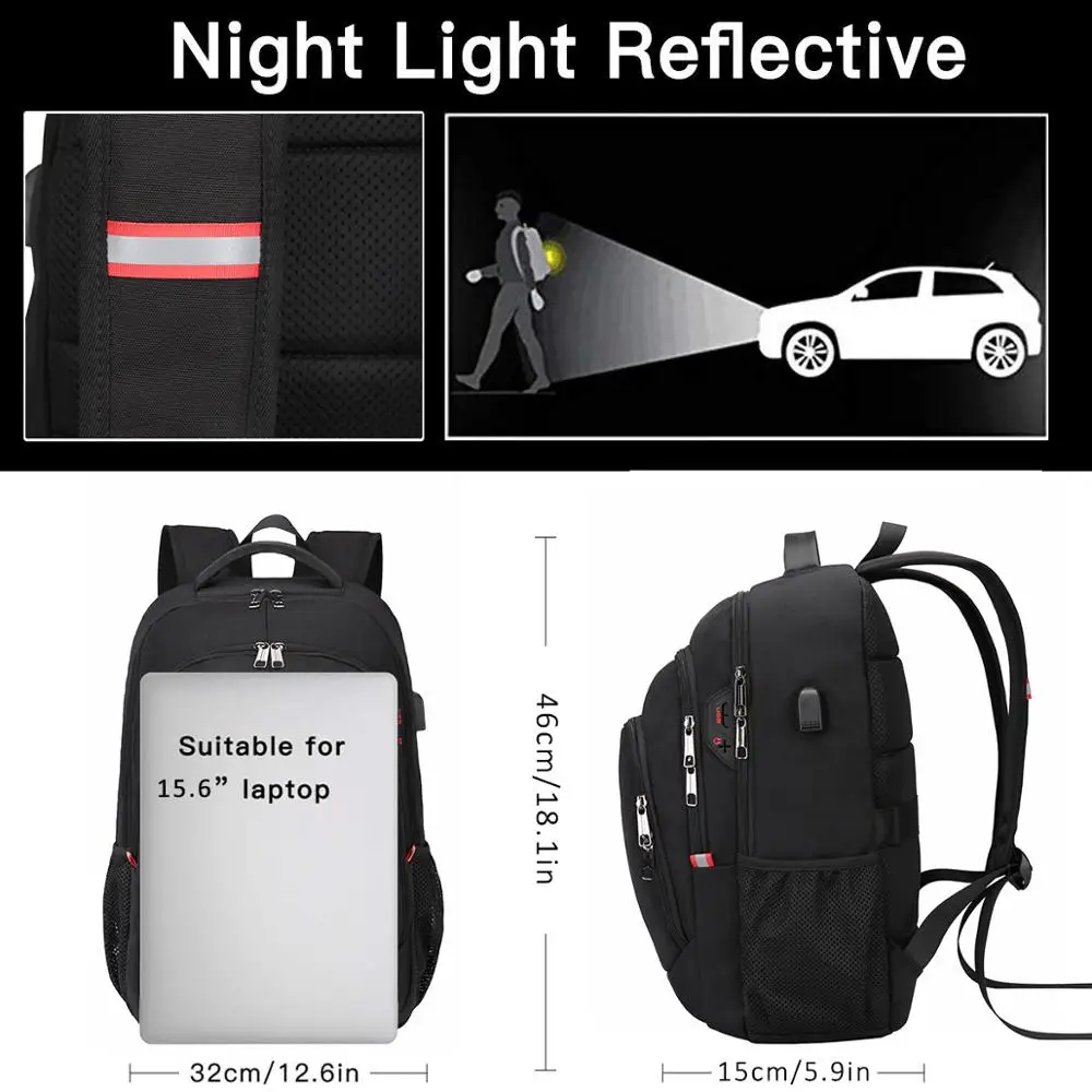 Анти кражи рюкзак для ноутбука Для мужчин женщин Bolsa Mochila 15 6 дюймов Тетрадь